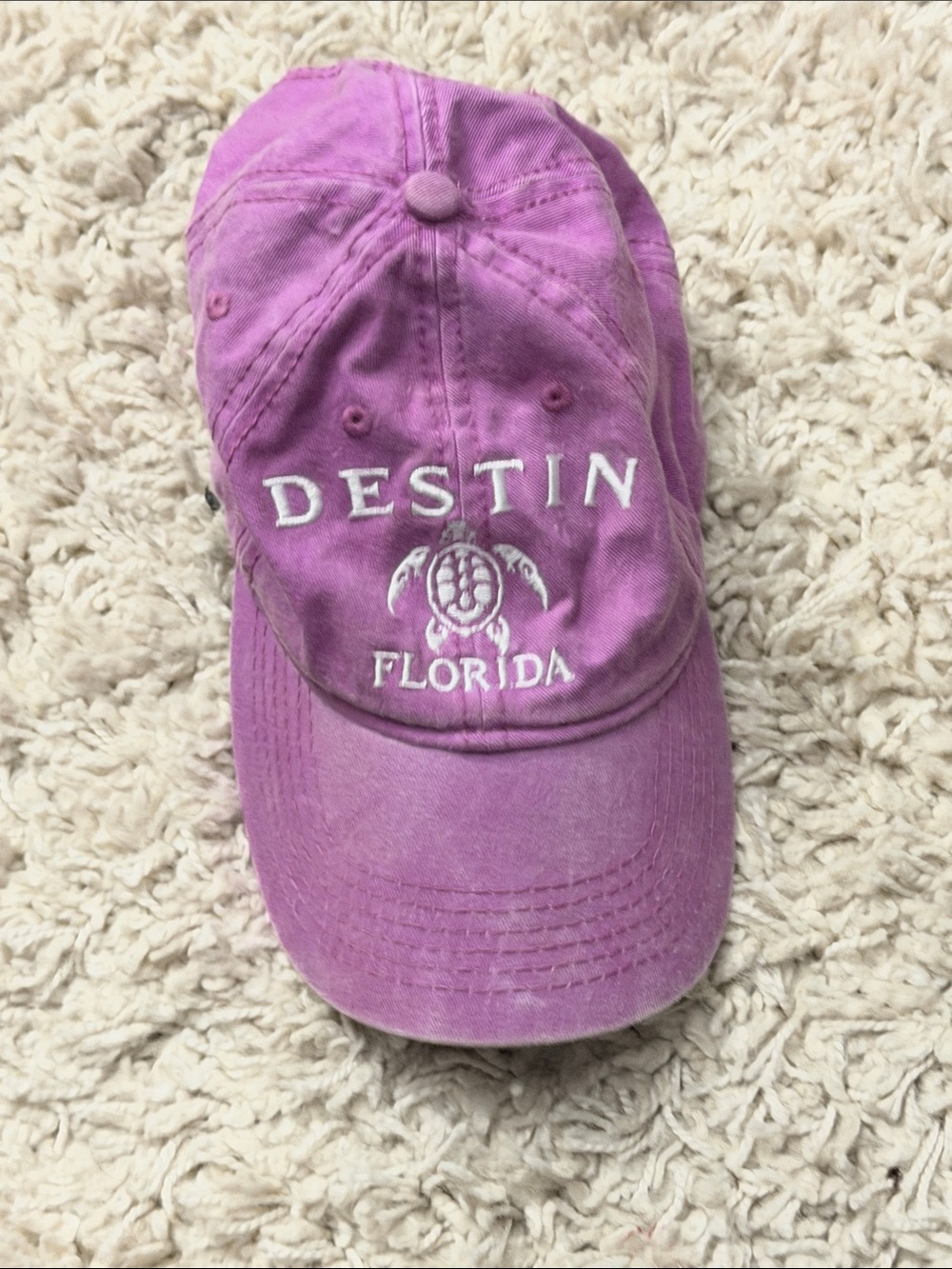 Destin Florida Embroidered Purple Baseball Cap
